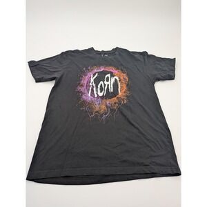 Korn North American‎ Tour 2021 Size Adult L Black Double Sided Band Tee Metal